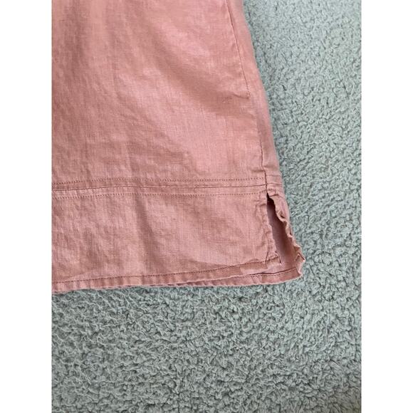 Andrea Jovine Tank Top Small Linen V Neck Pink Sleeveless Beach Boho Minimalist - Picture 2 of 11